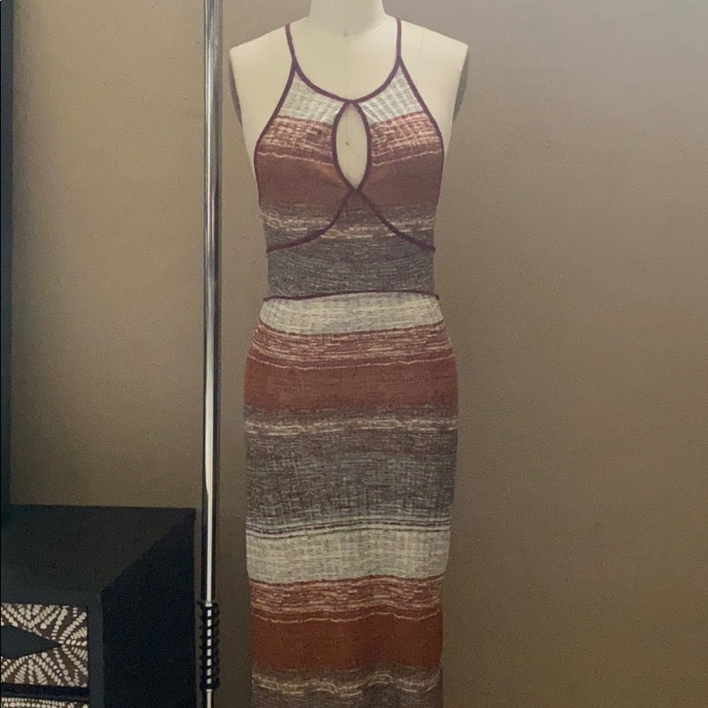 SALE: Free People Orange 70s Knit Maxi Dress